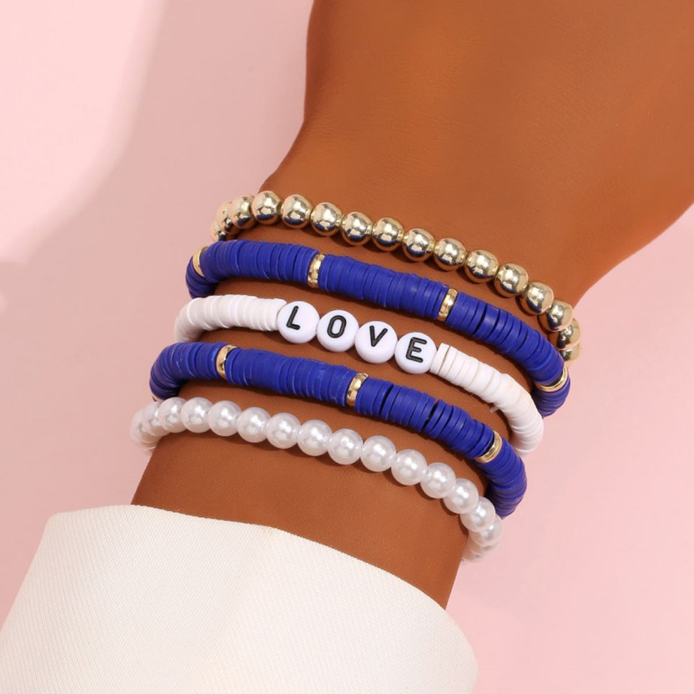 Bohemian Colorful Elastic Beaded Bracelet for Women
