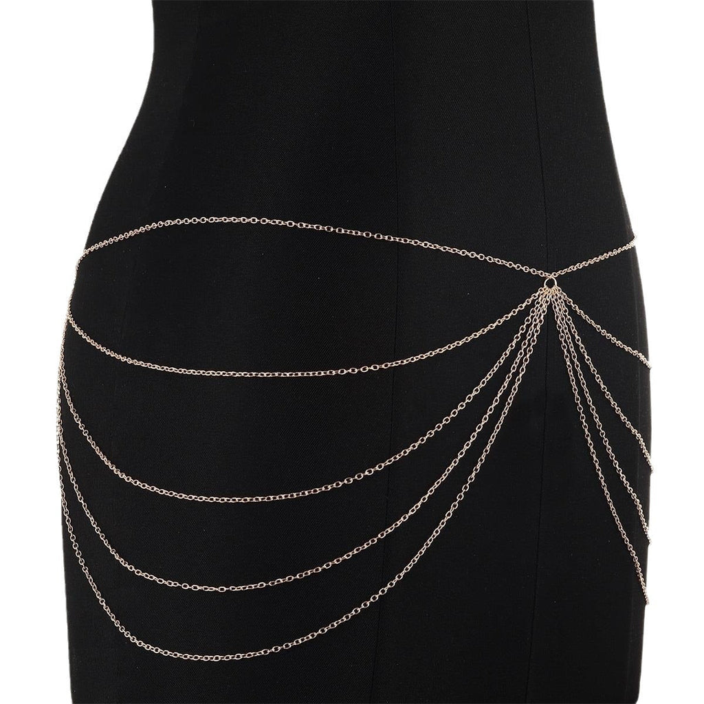 Sexy Multi-Layer Bikini Decoration Waist Chain Body Chain