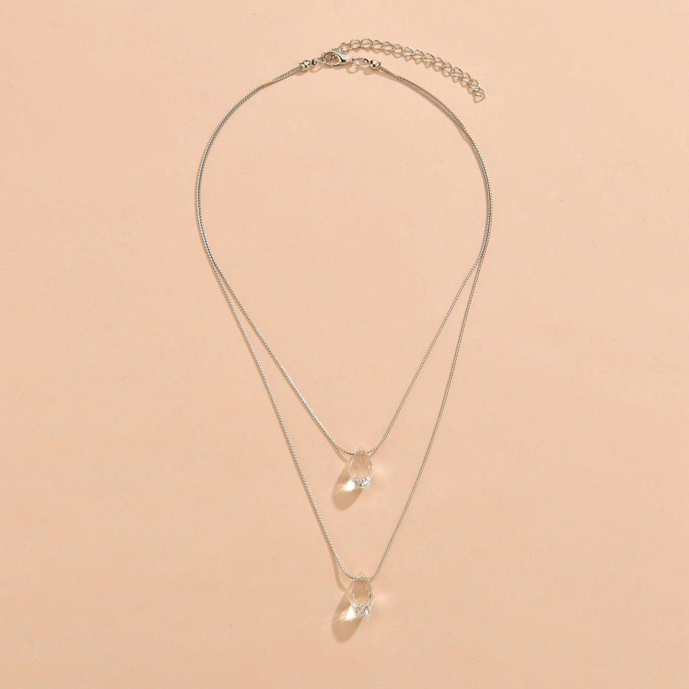 Glass Water Drop Necklace