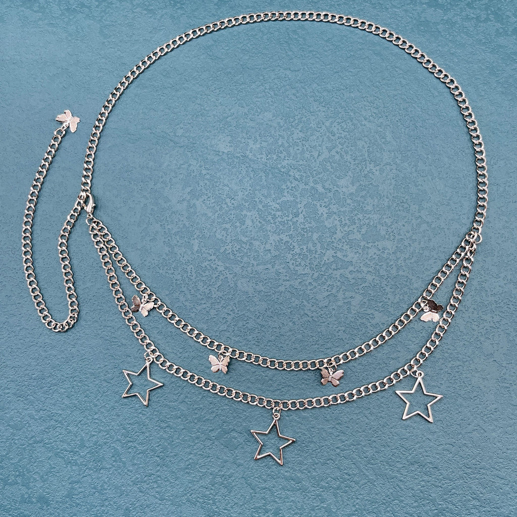 Star butterfly waist Chain lady beach body chain