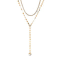 Layered Disc Long Necklace