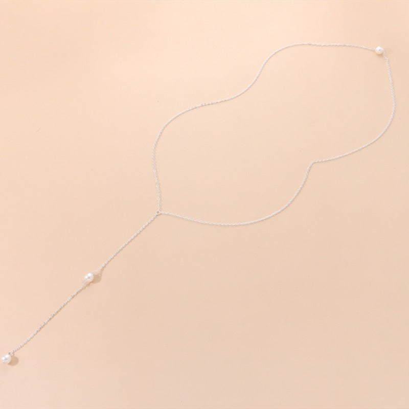 Pearl Pendant Chain Necklace