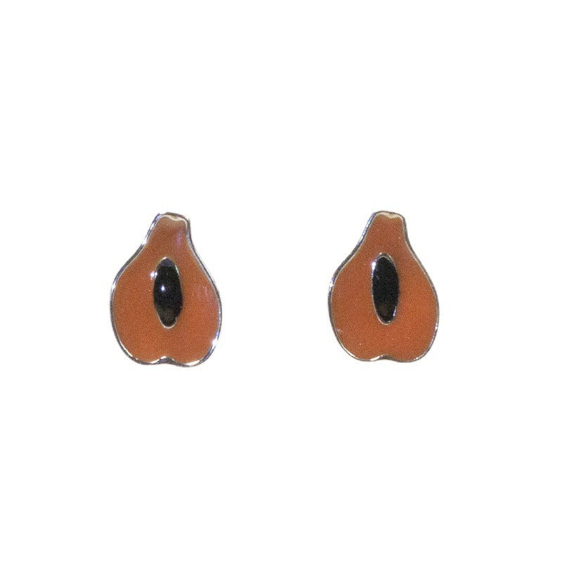 Enamel avocado Stud Earring