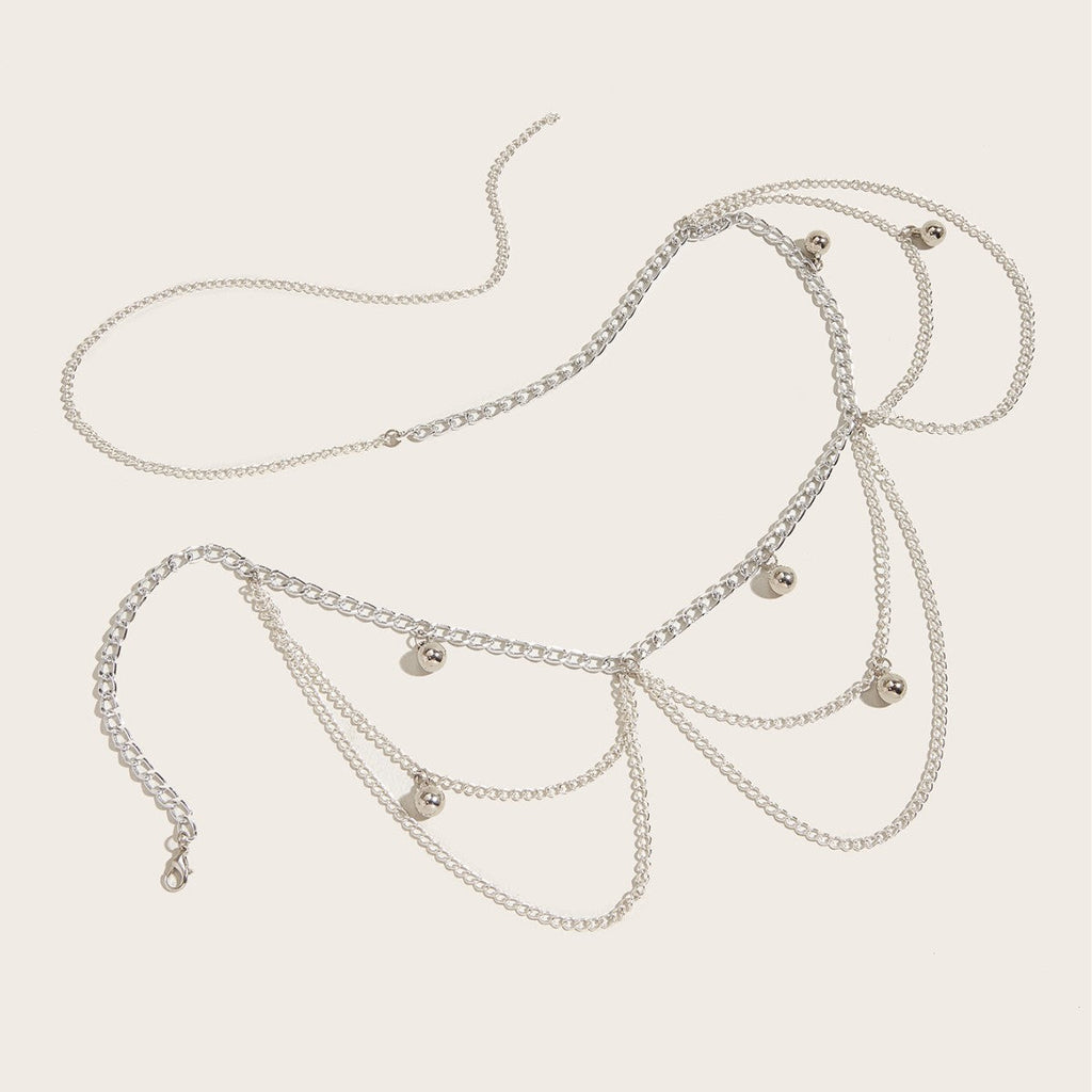 Multi-Layer Metal Body Chain Waist Garter Belt