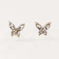 Rhinestone butterfly Stud Earrings