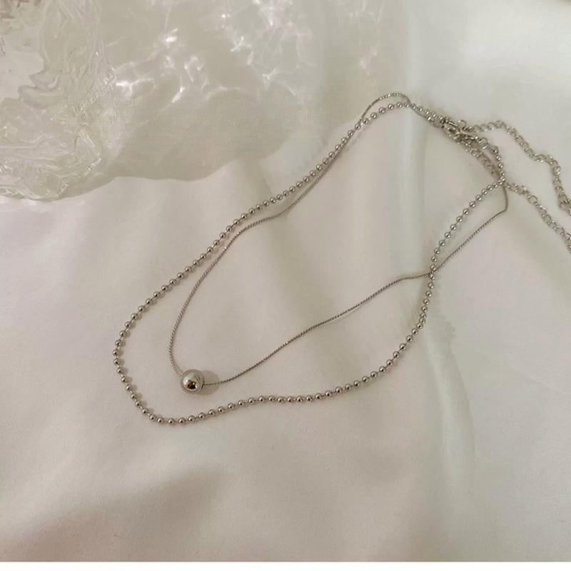 Double Layer Chain Pendant Necklaces