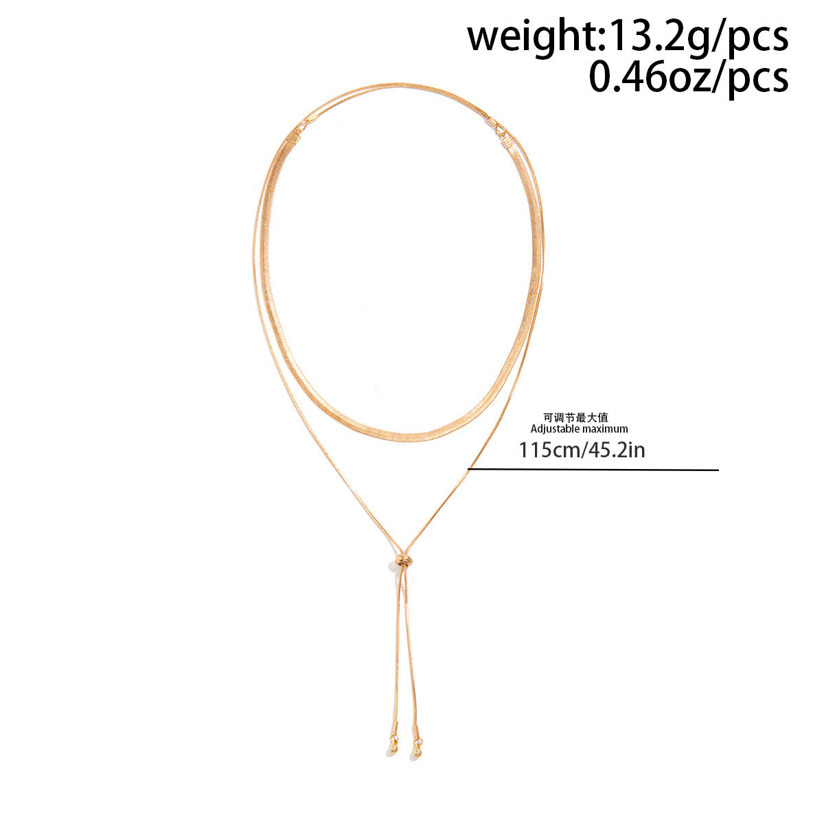 Punk Simple Double-Layer Snake Bone Chain Necklace