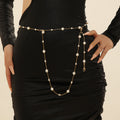 Body Chains Pearl Boho Layered Beach Waist Chain