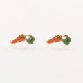 Enamel carrot Stud Earring