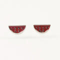 Red Enamel Fruit Watermelon Stud Earring