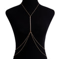 Simple Rhinestone Bikini Breast Chain Waist Chain Sexy Body Jewelry