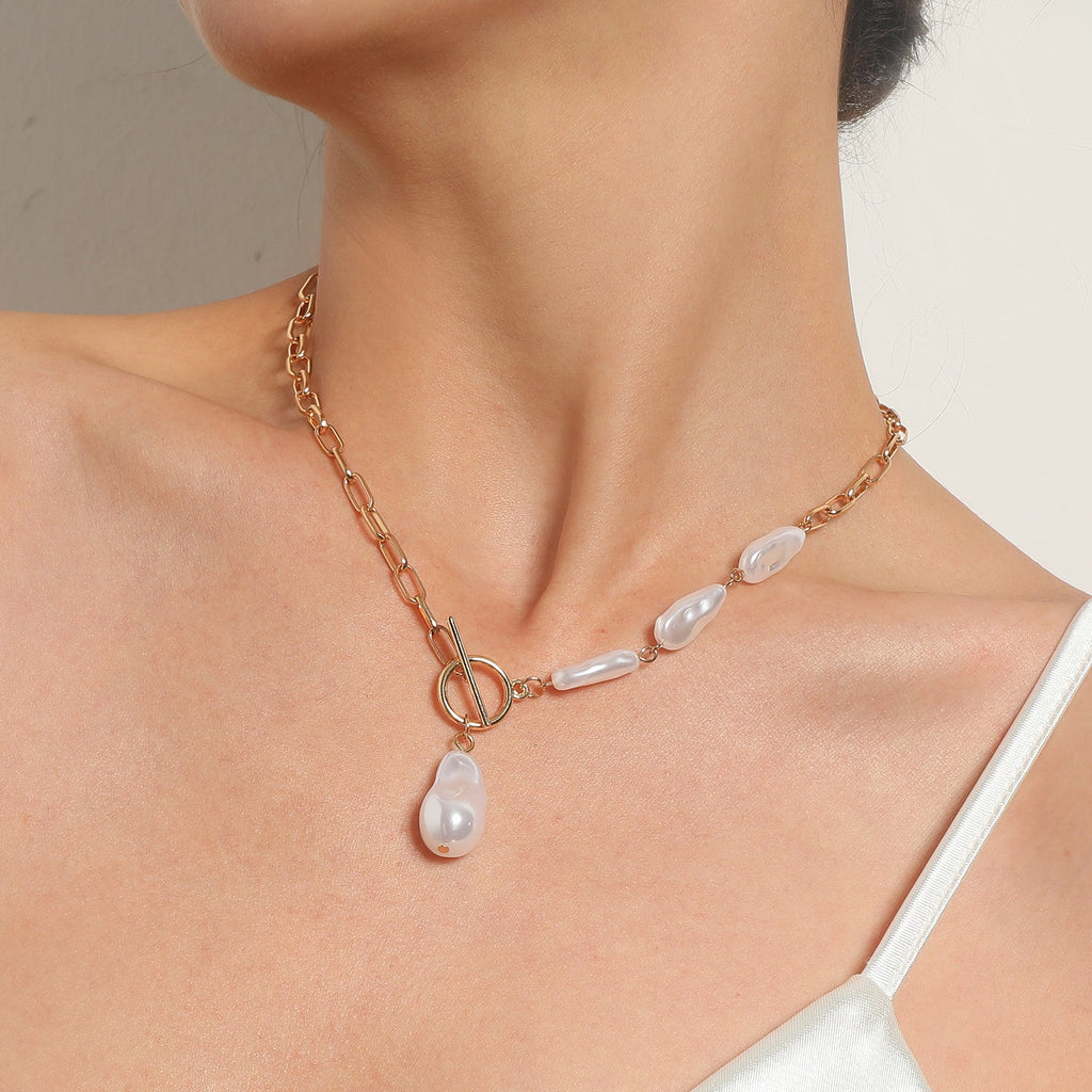 Baroque Pearl Chain Necklace