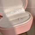 Round Crystal Zircon Stud Earrings