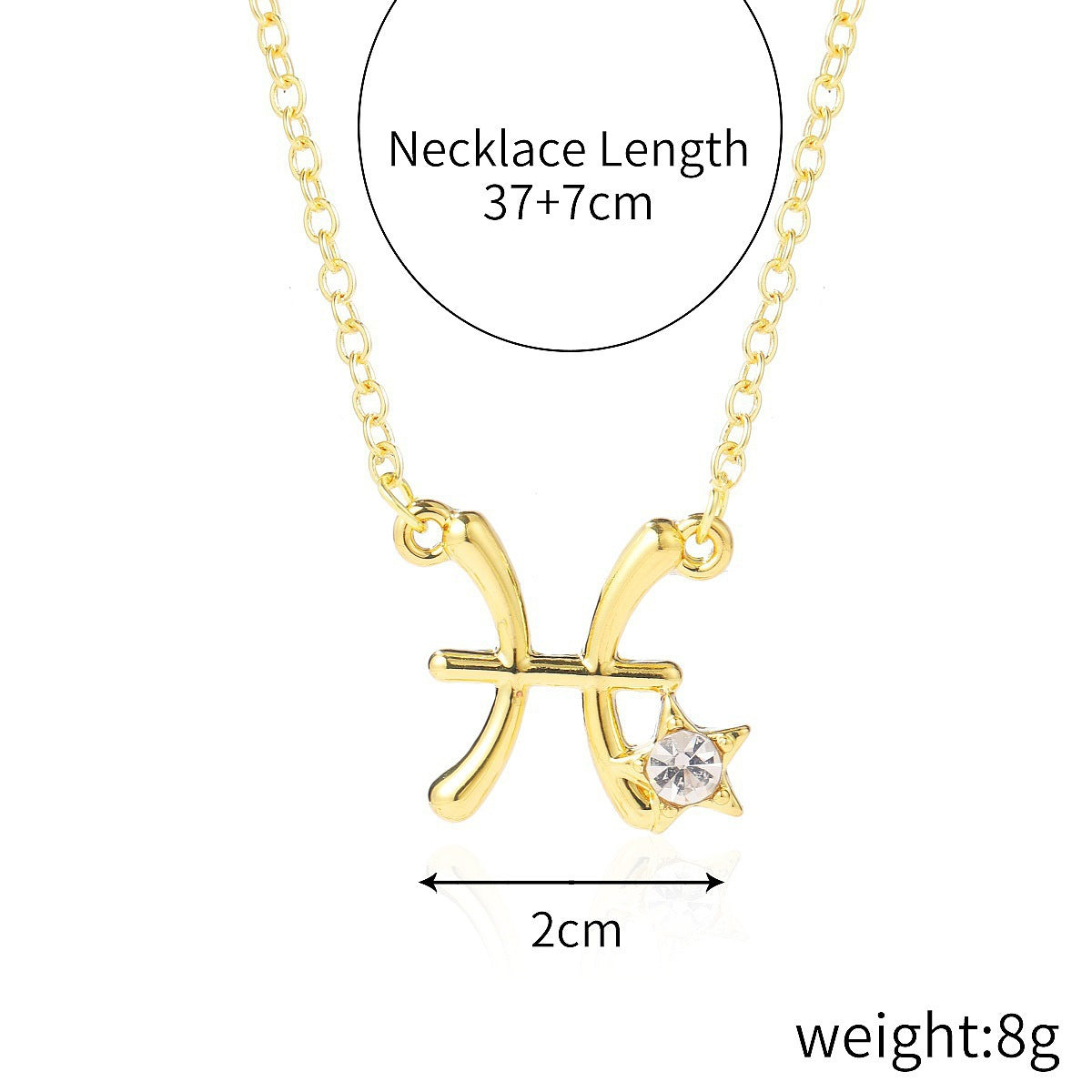 Custom 12 Zodiac Necklace Horoscope Necklace