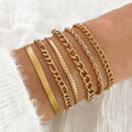 Custom Flat Snake Cuban Chain Fashion Jewelry Bracelet