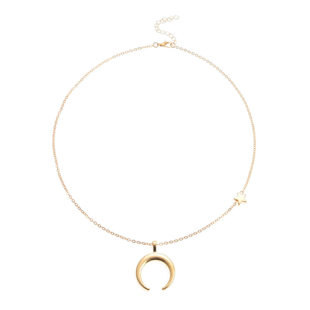 Moon Stars Pendant Accessories Chain Necklace