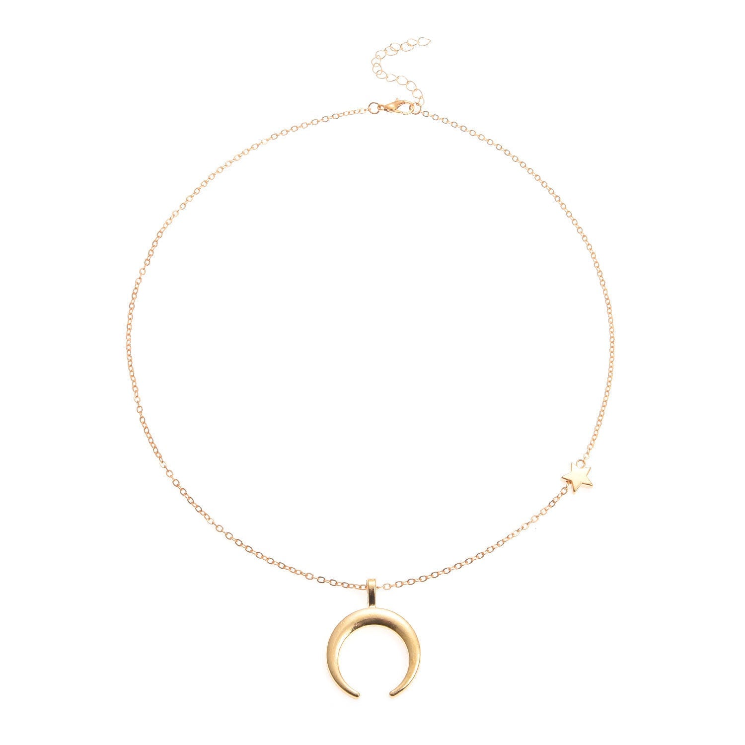 Moon Stars Pendant Accessories Chain Necklace