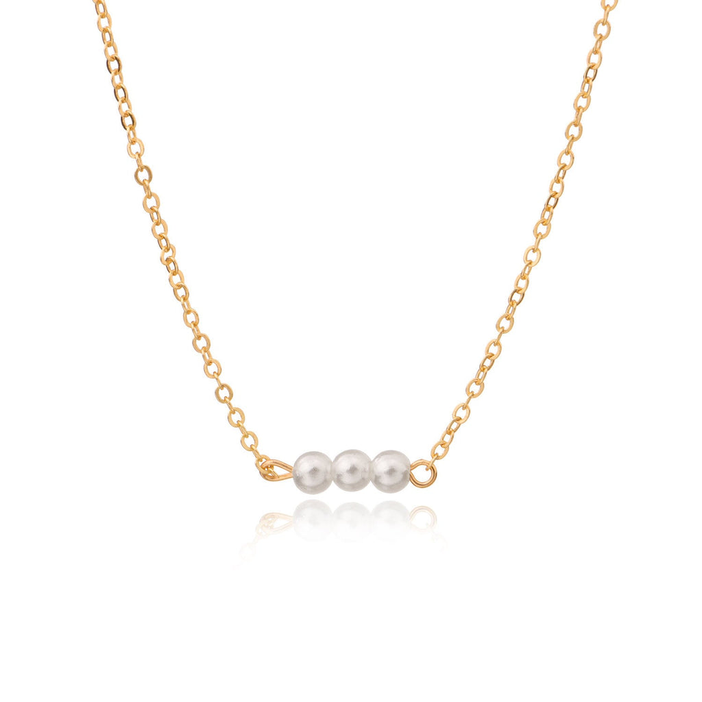 Tiny Pearl Chain Necklace
