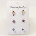 Lollipop Mushroom Stud Earrings Set