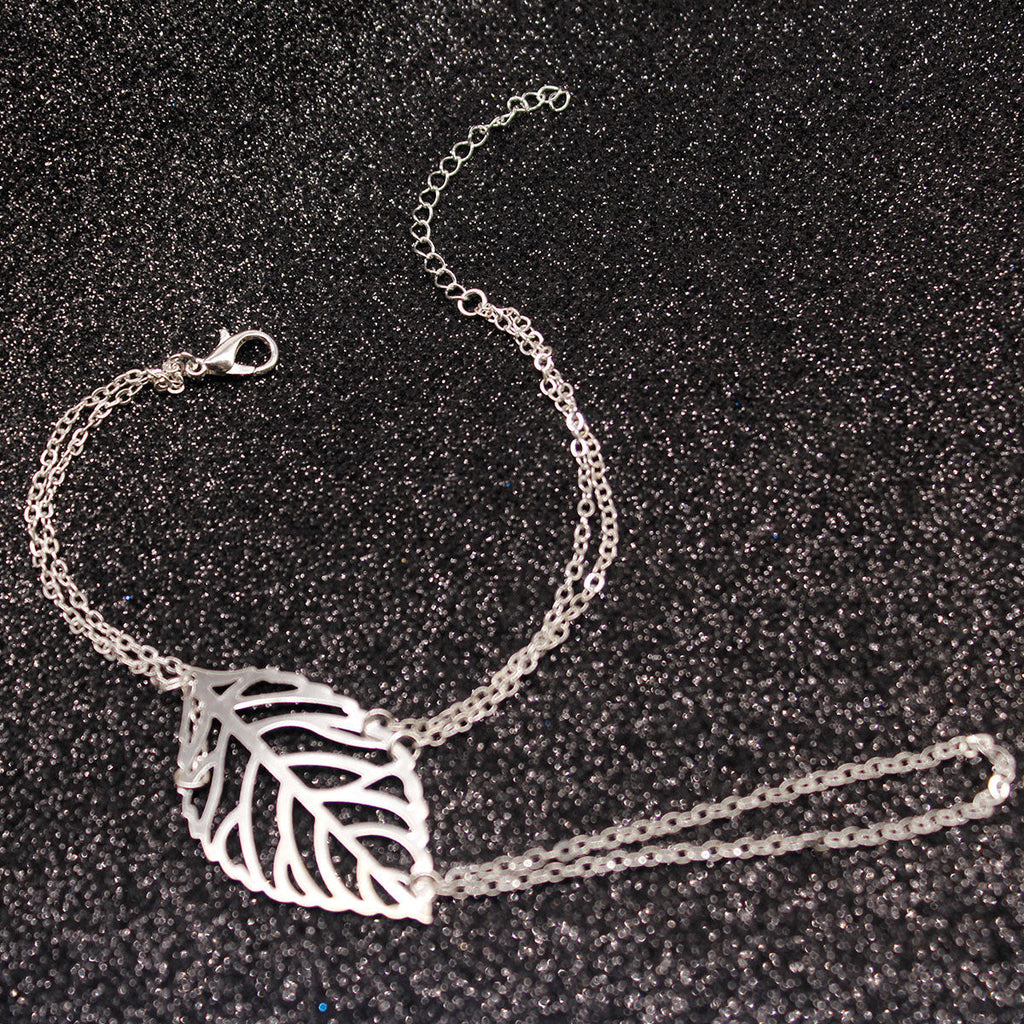 Charm Hollow Leaves Slave Chain Bracelet