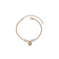 Summer Anklets Chain Beach Vacation Heart Pearl Anklets Jewelry