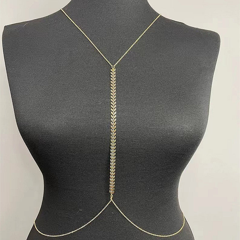 Beach Fringe Body Chain Simple Arrow Chain Chest Women Chain