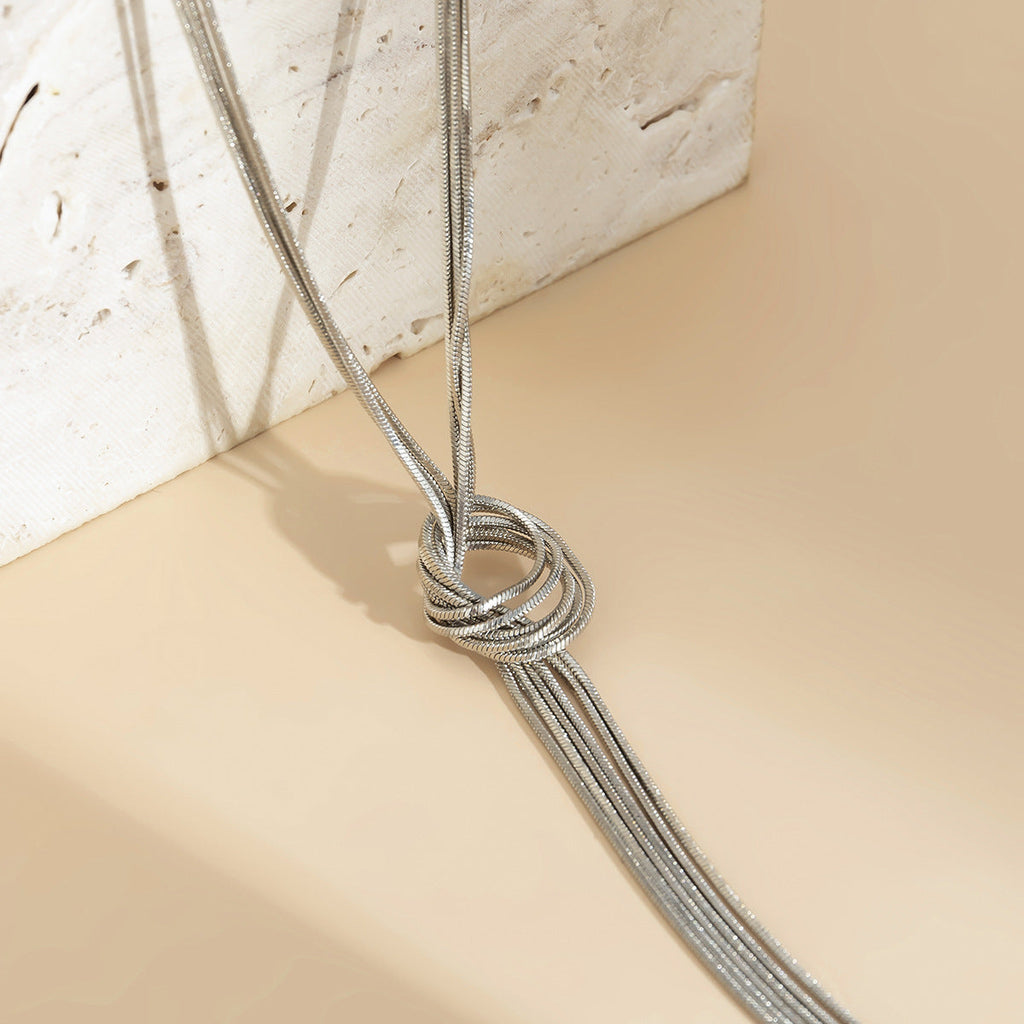 Sexy Punk Hip Hop Snake Bone Chain Long Tassel Sweater Chain Necklaces
