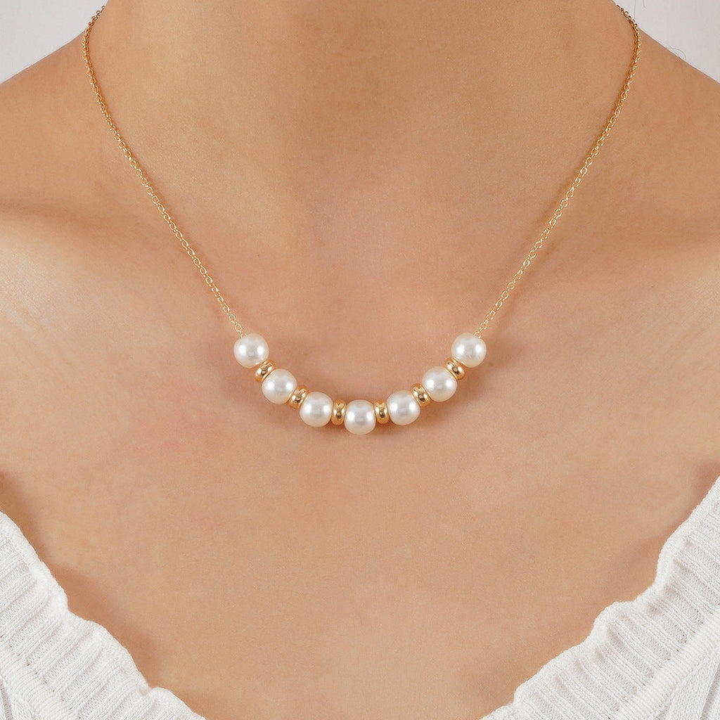 Thin Chain Pearl Necklace