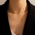 Double Layers Chain Star Charm Necklace