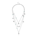 Round Sequin Turquoise Beads Pendant Necklace