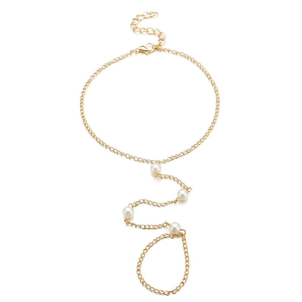 Summer Beach Style Alloy Mittens Anklet Jewelry