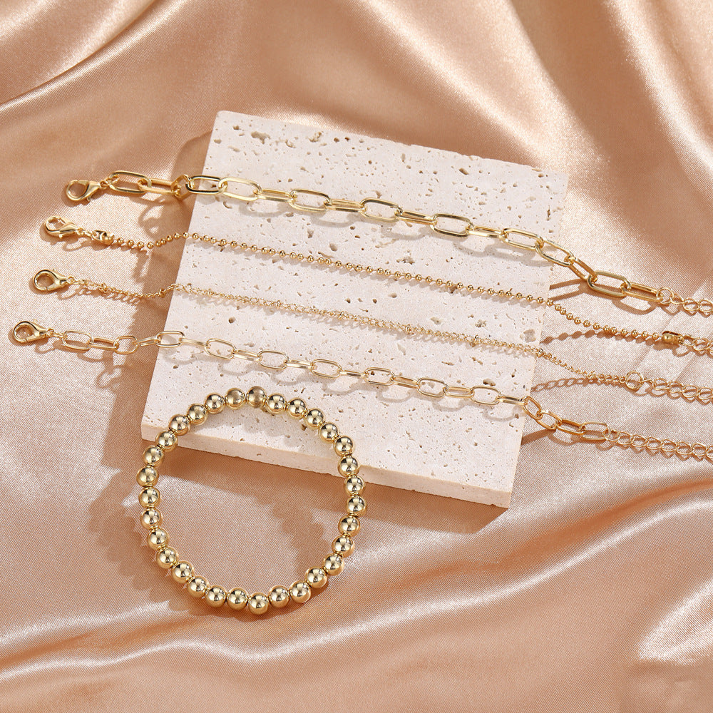 Multilayer Punk Metallic Style Bracelet