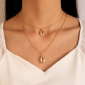 Gold Plated Sea Shell Pendant Necklace