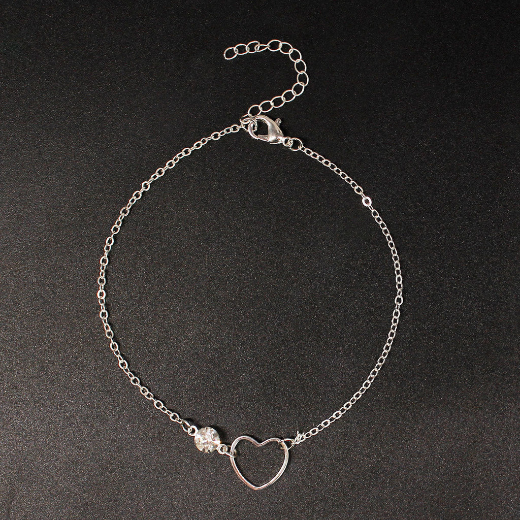 Heart Pendant Anklet Chain Foot Bracelet