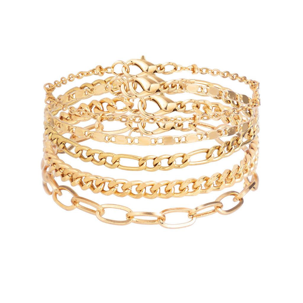 Cuban Chain Bracelet Set