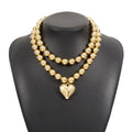 Multi-Layer Round Bead Chunky Necklace