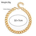 Exaggerated Metal Aluminum Thick Necklace for Women