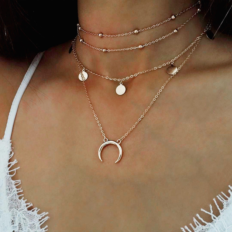 Boho Multi Layer Necklaces Pendants for Women