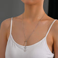 Long Chain Tassel Necklace with triangle