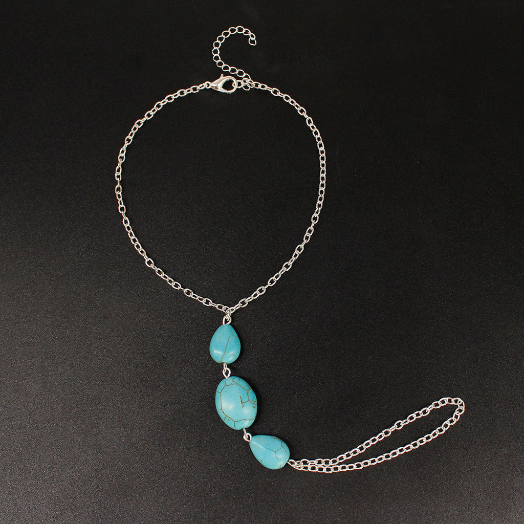 Summer Lady Beach Turquoise Anklet Chain