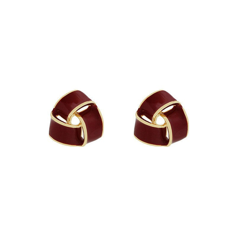 Women Hollow Out Triangle Earrings