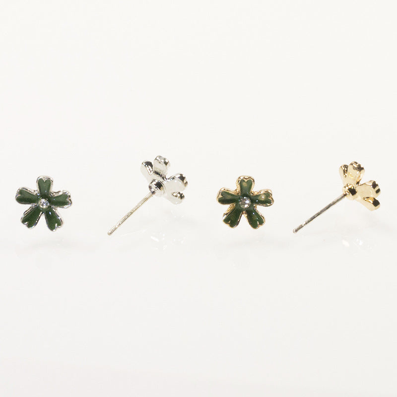 Cherry blossom bow flower stud earrings set