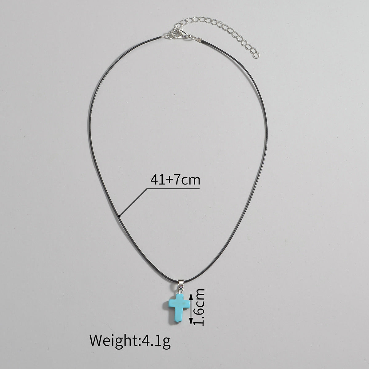 Natural Gemstone Cross Pendant Necklace