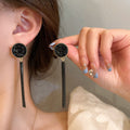 Long Crystal Tassel Dangle Earrings for Women