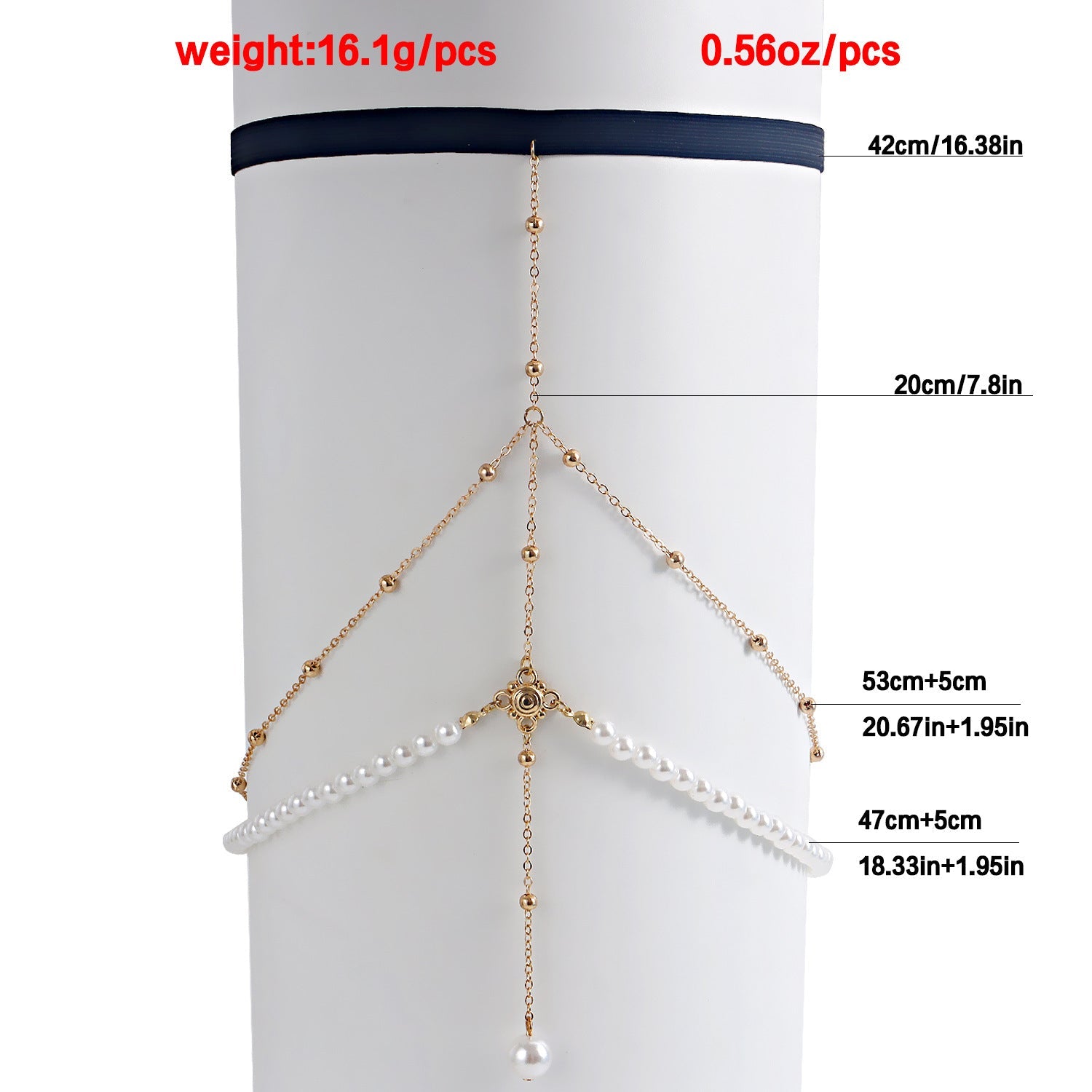 Multi-Layer Pearl Chain Leg Chain