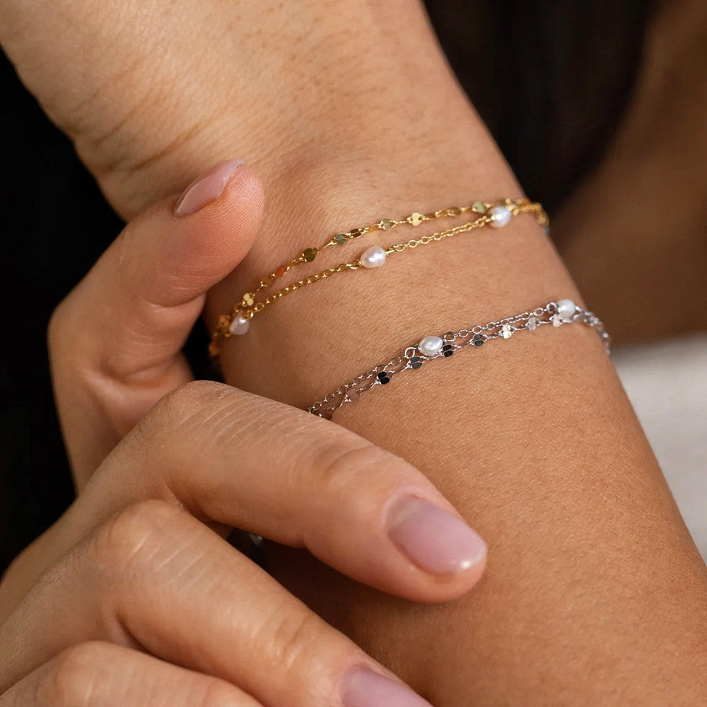 Beaded Pearl Wrap Bracelets Women