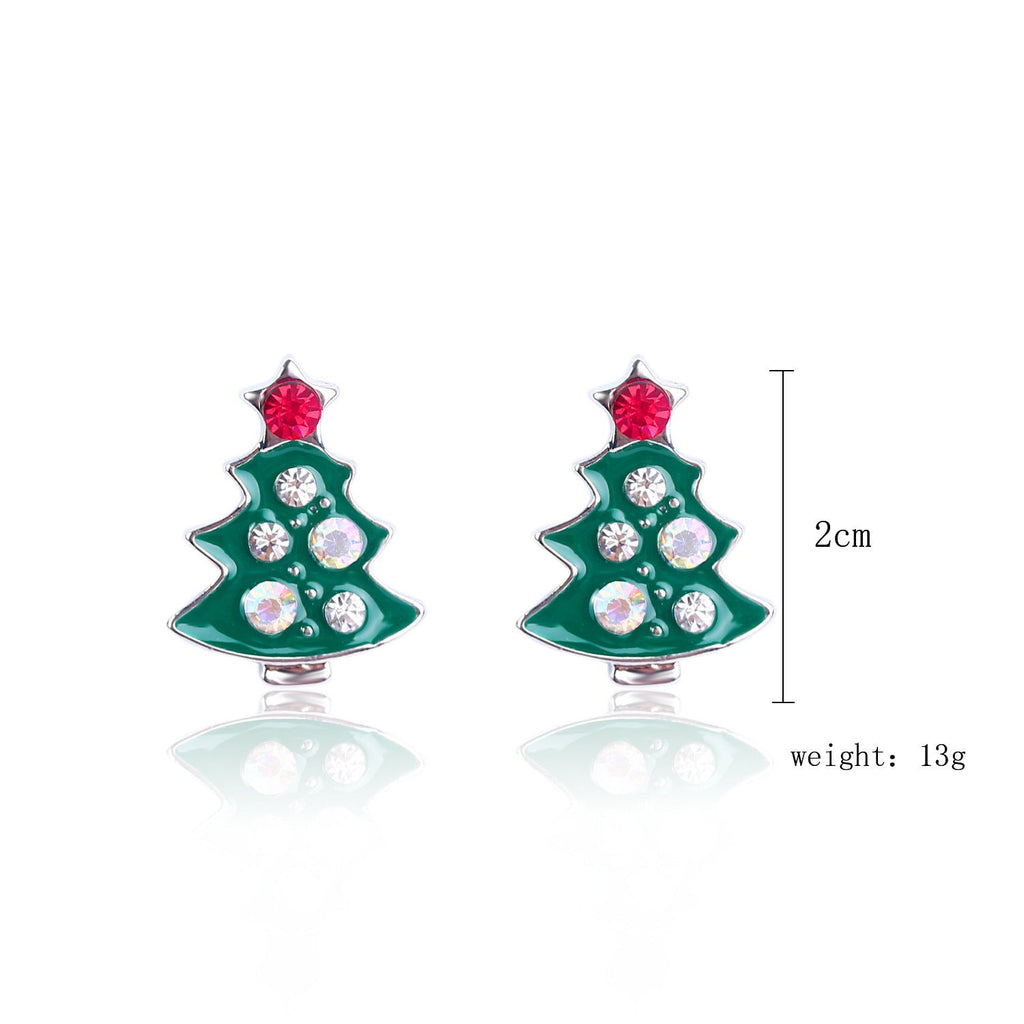 Christmas Stone Tree Earrings
