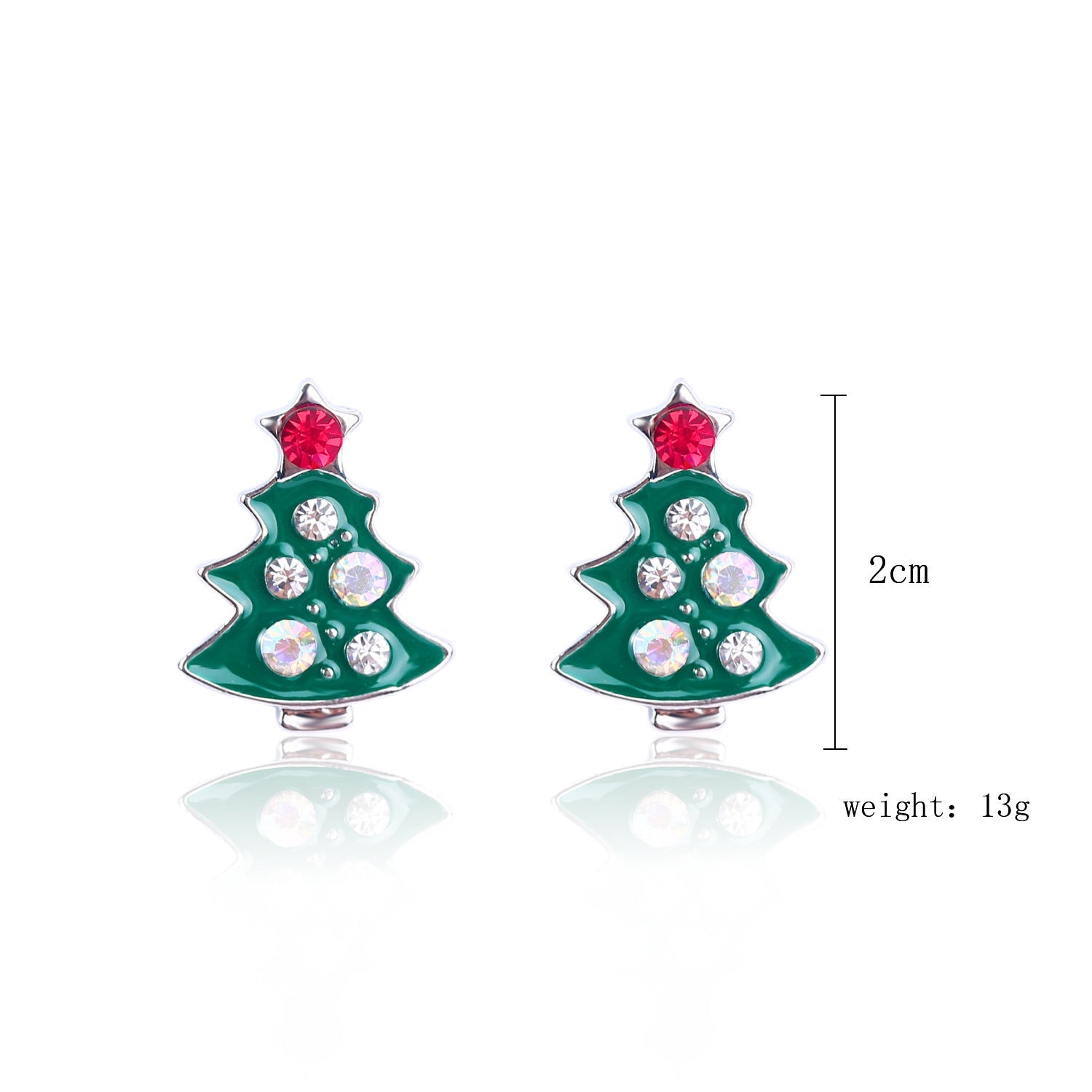 Christmas Stone Tree Earrings