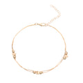 Double Twist Chain Beads Star Charm Foot Bracelets