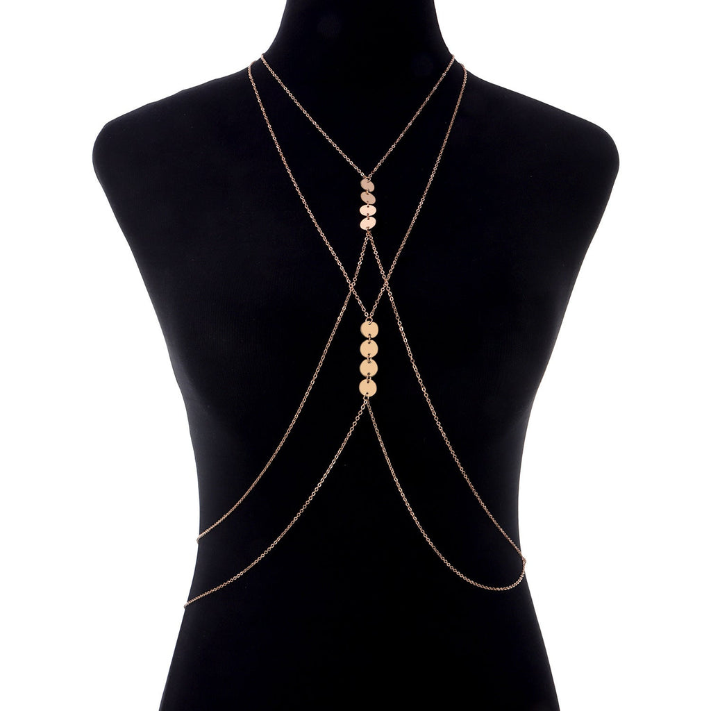 Body Jewelry Sexy Women Round Sequin Body Chain